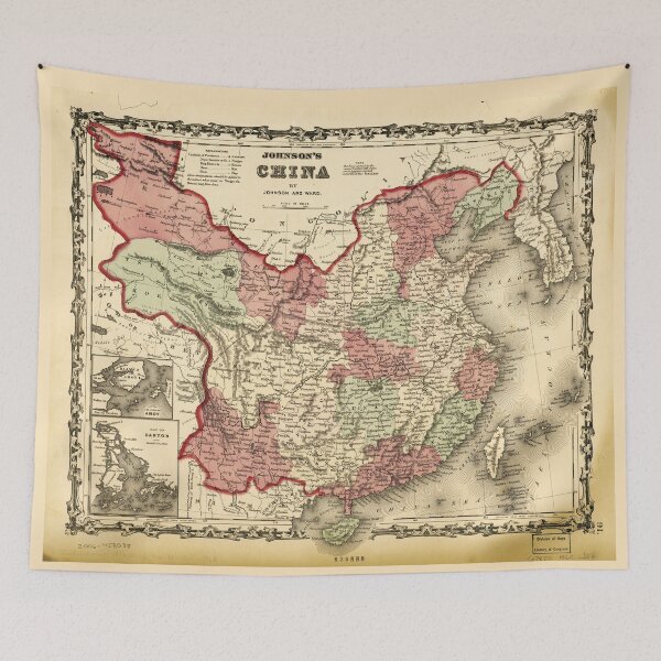 Item preview, Johnson's Map of China (1862) designed and sold by allhistory.