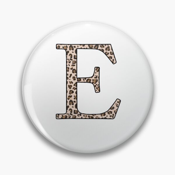 Item preview, The Letter Epsilon - Monogram in Leopard Print designed and sold by Bumblefuzzies.