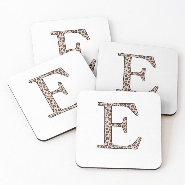 Item preview, The Letter Epsilon - Monogram in Leopard Print designed and sold by Bumblefuzzies.