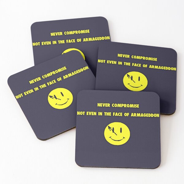 Item preview, Never Compromise Rorschach Watchmen Quote Smiley designed and sold by erikvanrent.