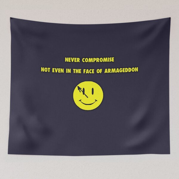 Item preview, Never Compromise Rorschach Watchmen Quote Smiley designed and sold by erikvanrent.