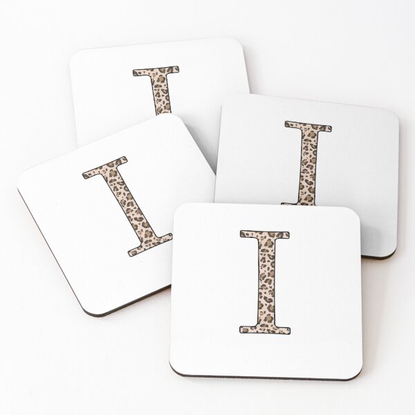 Item preview, The Letter Iota - Monogram in Leopard Print designed and sold by Bumblefuzzies.