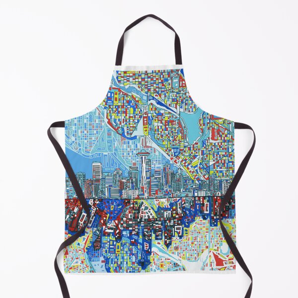 Item preview, seattle skyline abstract designed and sold by BekimART2.