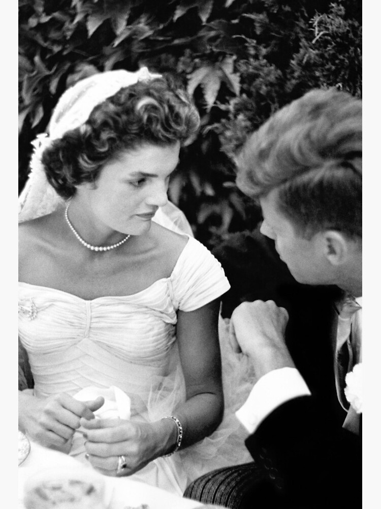 John y Jackie Kennedy en su boda 1953 Lámina rígida