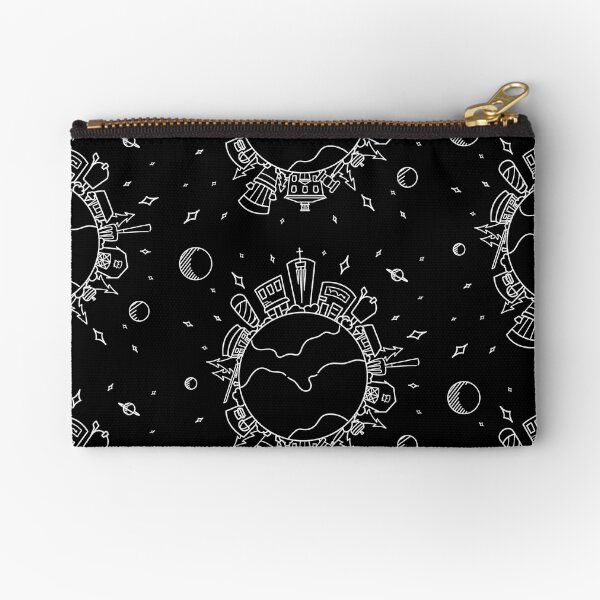 On Top of the World Line Art | Big Things Small Town Zipper Pouch