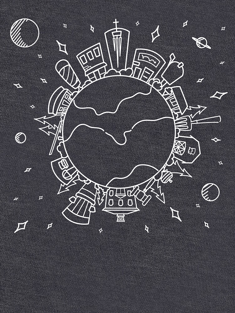 On Top of the World Line Art | Big Things Small Town by CaseyIllinois
