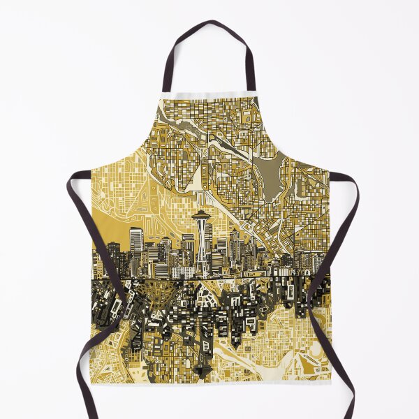 Item preview, seattle skyline abstract designed and sold by BekimART2.