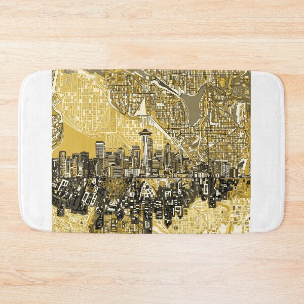 Item preview, seattle skyline abstract designed and sold by BekimART2.