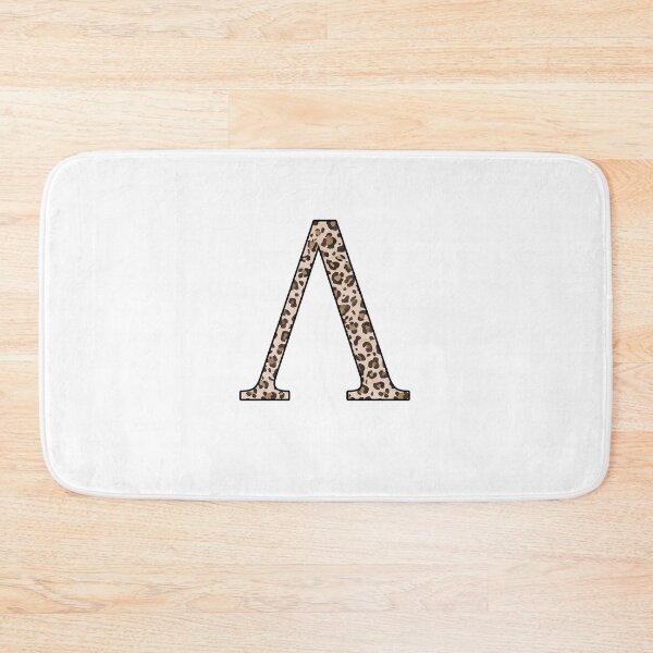 Artikelvorschau, Der Buchstabe Lambda - Monogramm im Leopardenmuster entworfen und verkauft von Bumblefuzzies.
