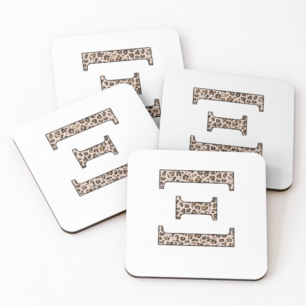 Artikelvorschau, Der Buchstabe Xi - Monogramm im Leopardenmuster entworfen und verkauft von Bumblefuzzies.