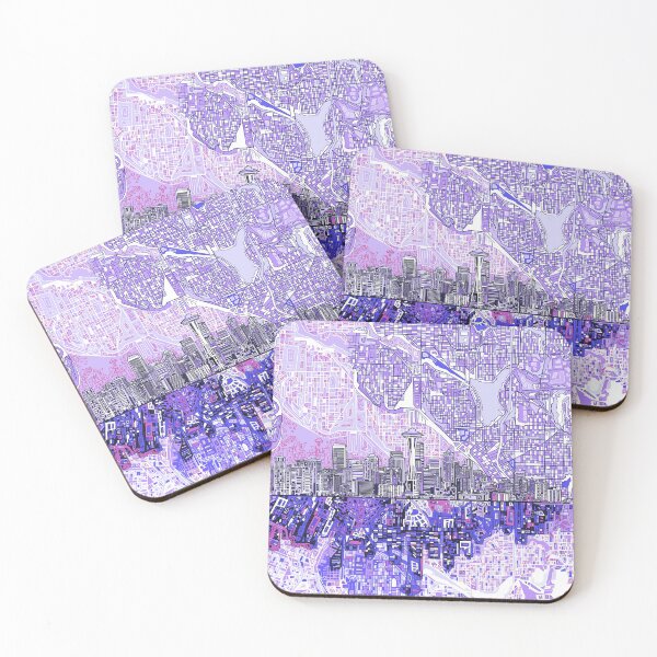 Item preview, seattle skyline abstract designed and sold by BekimART2.