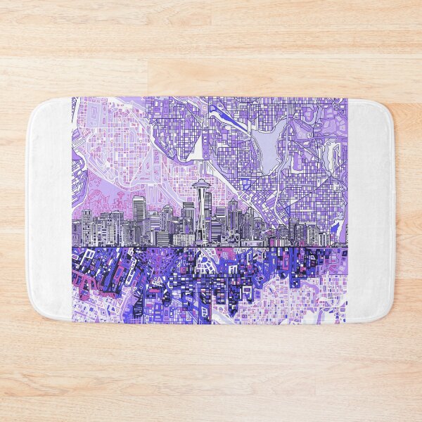 Item preview, seattle skyline abstract designed and sold by BekimART2.