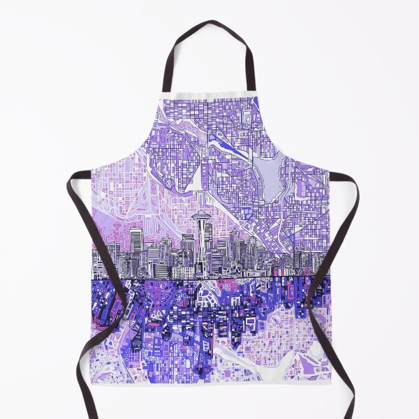 Item preview, seattle skyline abstract designed and sold by BekimART2.