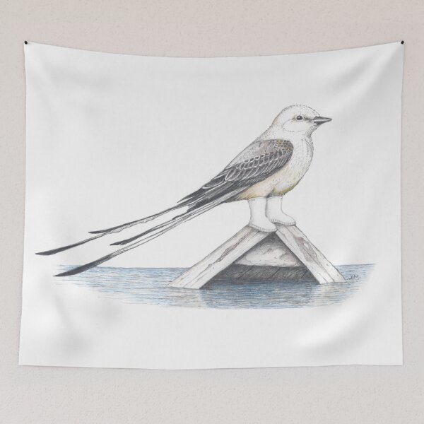 Item preview, Scissor tail flycatcher in shrimper boots designed and sold by JimsBirds.