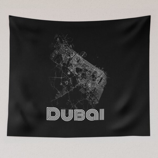 Item preview, DUBAİ city road map black and white artistic simple , complex  designed and sold by rashadat.