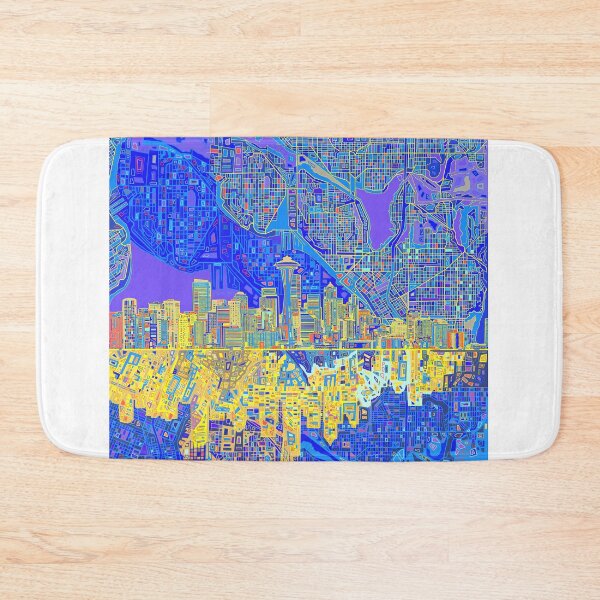 Item preview, seattle skyline abstract designed and sold by BekimART2.