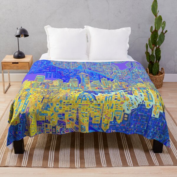 Item preview, seattle skyline abstract designed and sold by BekimART2.