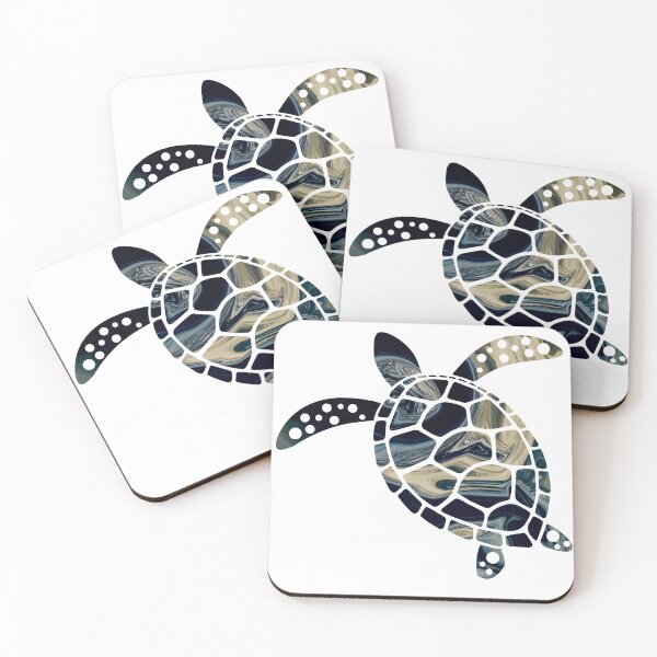 Item preview, Blue Sea turtle with watery design designed and sold by Soumita.
