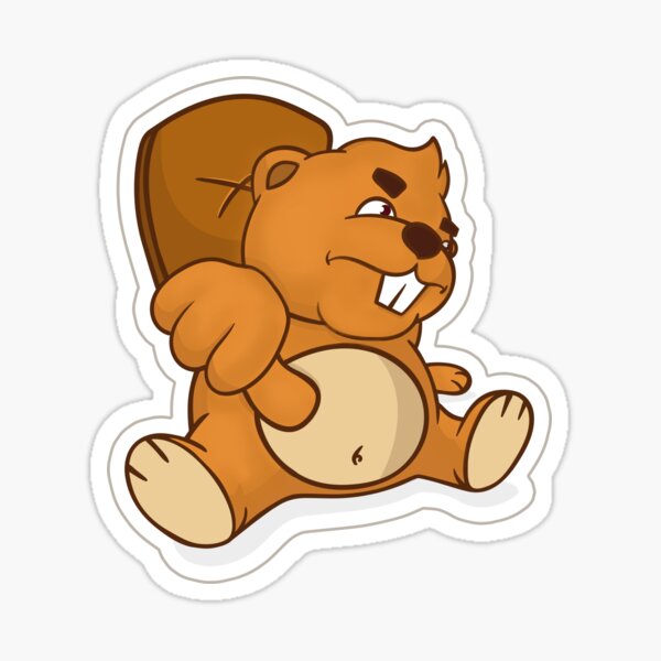 Beaver illustration #2 Sticker
