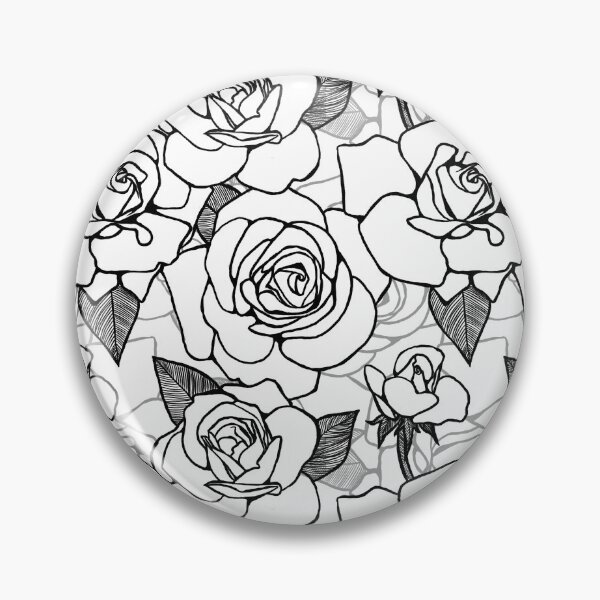 Item preview, Black and White Roses Drawing designed and sold by ColorObsession.