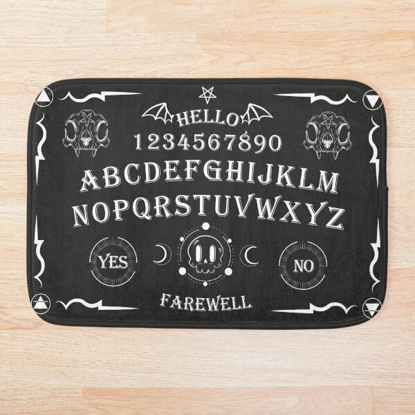 Black Ouija Bath Mat