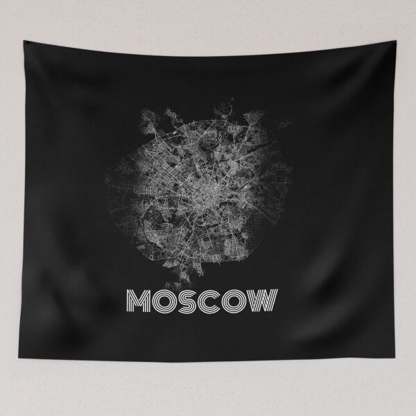 Item preview, MOSCOW city road map black and white artistic simple , complex  designed and sold by rashadat.