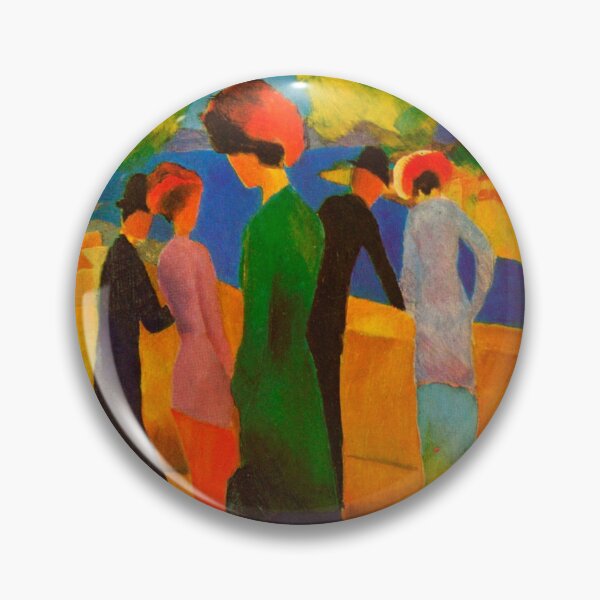 Artikelvorschau, Frau in einer grünen Jacke – August Macke entworfen und verkauft von LexBauer.