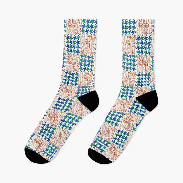 Item preview, houndstooth paisley check designed and sold by Rowan-artist.