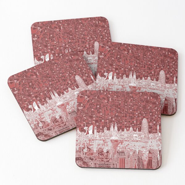 Item preview, barcelona skyline abstract designed and sold by BekimART2.