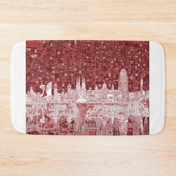 Item preview, barcelona skyline abstract designed and sold by BekimART2.