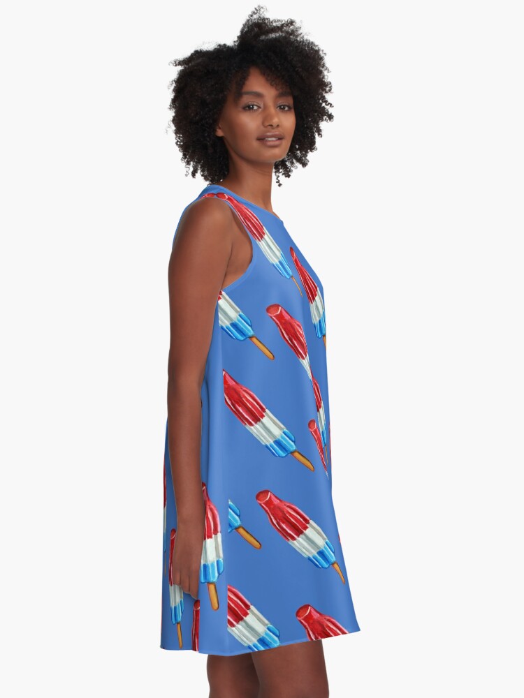 Alternate view of Fun Rocket Pop Popsicle Pattern A-Line Dress