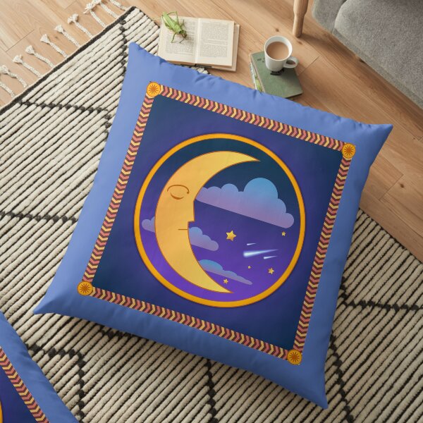 Sleeping moon Floor Pillow