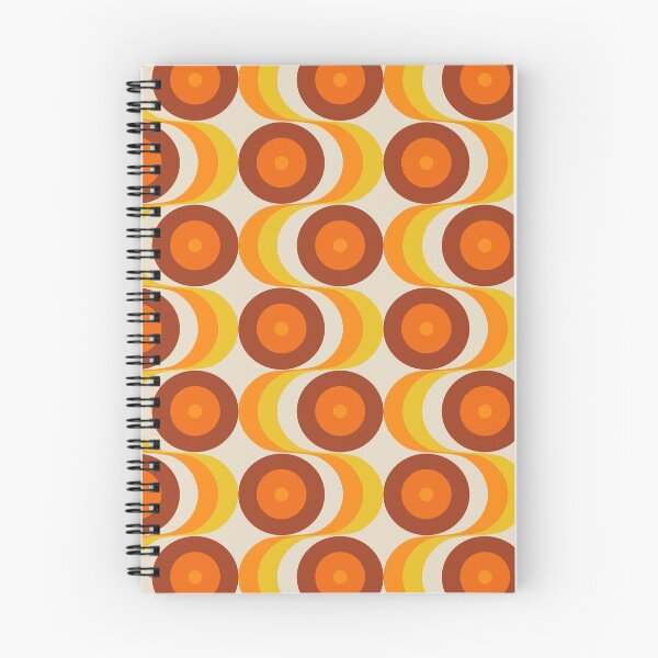 Artikelvorschau, Orange, gelb und braun Retro Kreismuster entworfen und verkauft von Eyestigmatic.