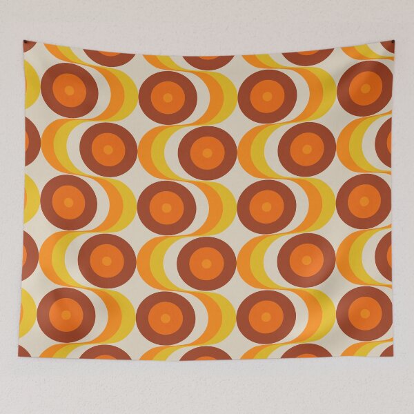 Item preview, Orange, Yellow, and Brown Retro Circle Pattern designed and sold by Eyestigmatic.