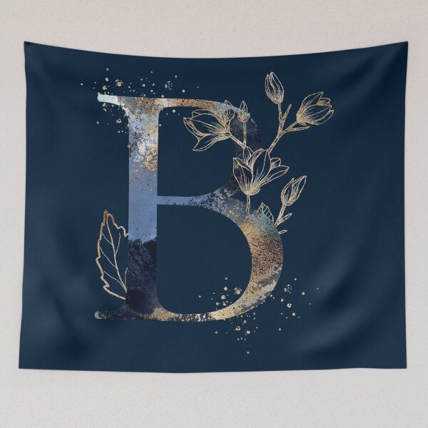 Item preview, Floral Initial Letter B, Monogrammed designed and sold by PinkLotusArt.