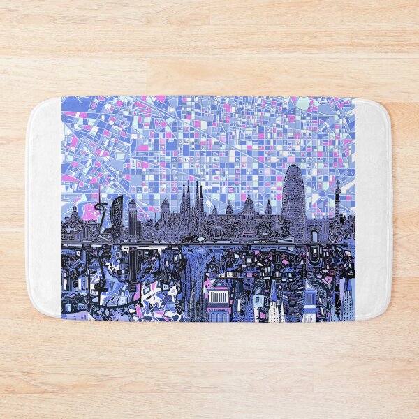 Item preview, barcelona skyline abstract designed and sold by BekimART2.