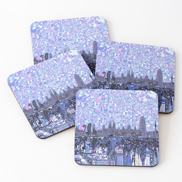Item preview, barcelona skyline abstract designed and sold by BekimART2.