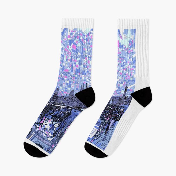 Item preview, barcelona skyline abstract designed and sold by BekimART2.