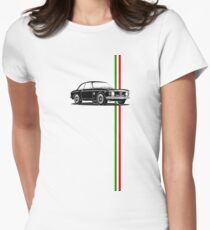 Alfa Romeo Giulia Sprint GTA with Italian flag stripe Women's Fitted T-Shirt