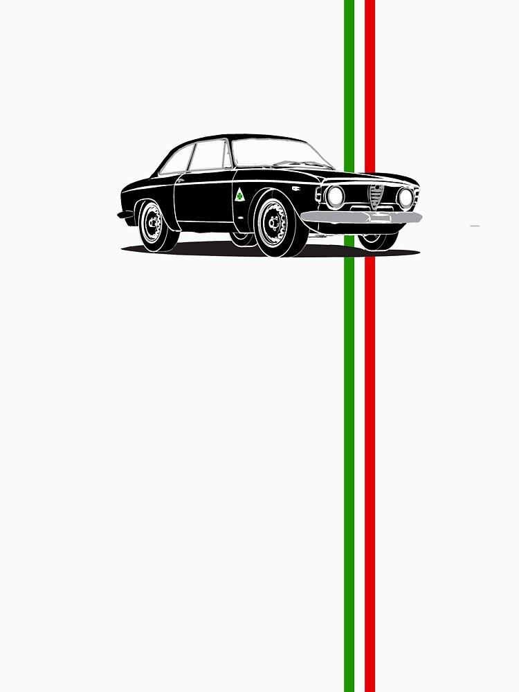Alfa Romeo Giulia Sprint GTA with Italian flag stripe