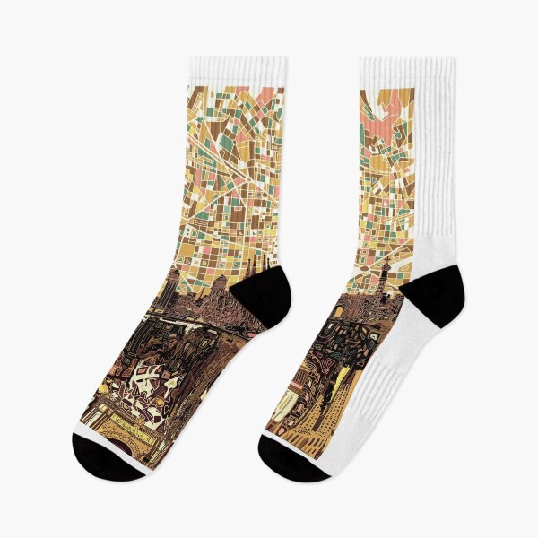 Item preview, barcelona skyline abstract designed and sold by BekimART2.