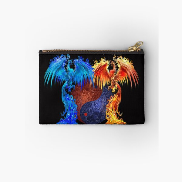 Item preview, Fantasy Fire And Ice Phoenix Red Blue Yin Yang designed and sold by Atteestude.