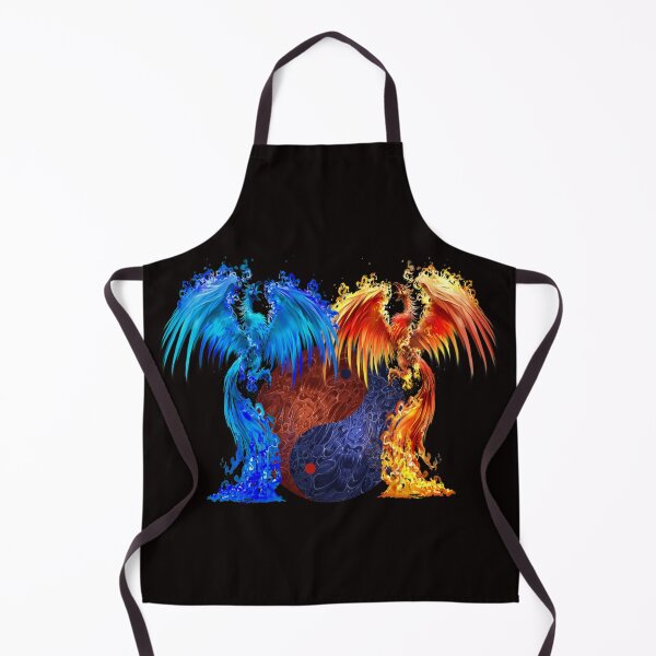 Item preview, Fantasy Fire And Ice Phoenix Red Blue Yin Yang designed and sold by Atteestude.
