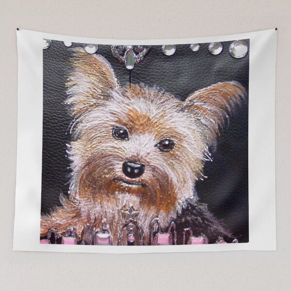 Item preview, DOG: Yorkie Yorkshire Terrier *Spanky*~Pop Art~Original Painting~LilyKoArt designed and sold by Spinning Plates 360.