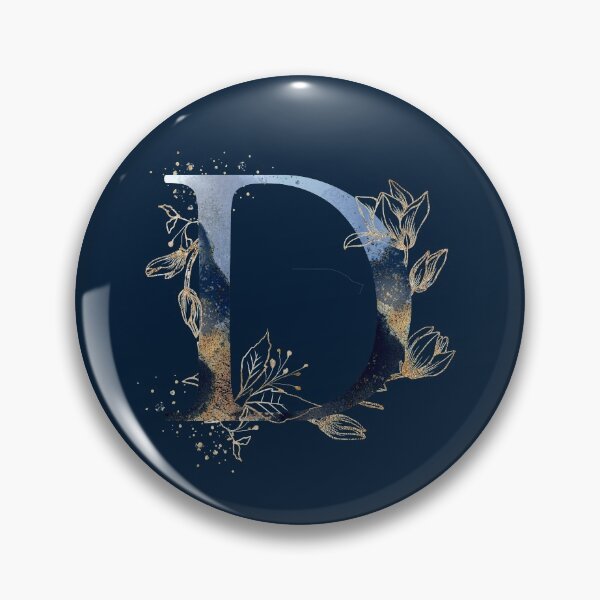 Item preview, Floral Initial Letter D, Monogrammed designed and sold by PinkLotusArt.