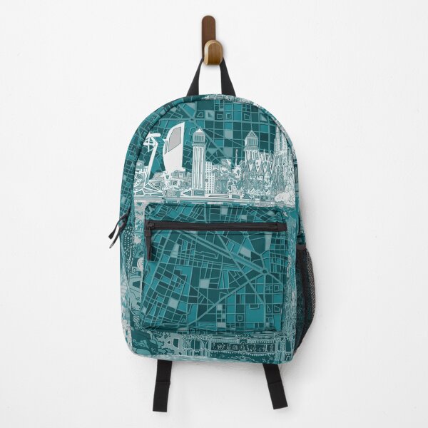 Item preview, barcelona skyline abstract designed and sold by BekimART2.