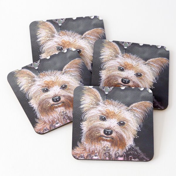 Item preview, DOG: Yorkie Yorkshire Terrier *Spanky*~Pop Art~Original Painting~LilyKoArt designed and sold by Spinning Plates 360.