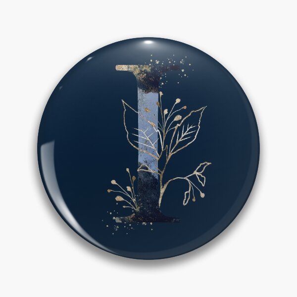 Item preview, Floral Initial Letter I, Monogram Gifts designed and sold by PinkLotusArt.