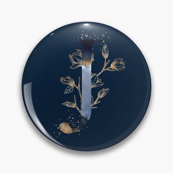 Item preview, Floral Initial Letter J, Monogram designed and sold by PinkLotusArt.