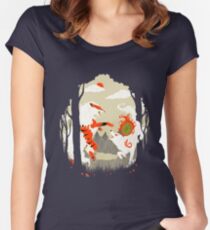 Great Wolves of Fire (Featured on Teefury) Women's Fitted Scoop T-Shirt